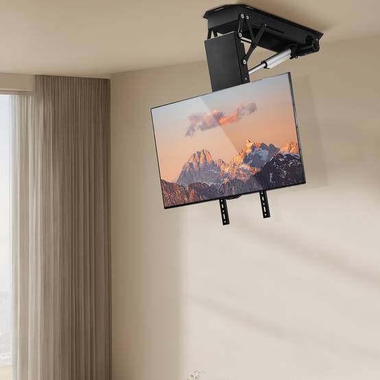 VEVOR Support TV plafond motorisé 32-70'', réglable électriquement, charge 50kg, VESA 600x600mm. - Image 8