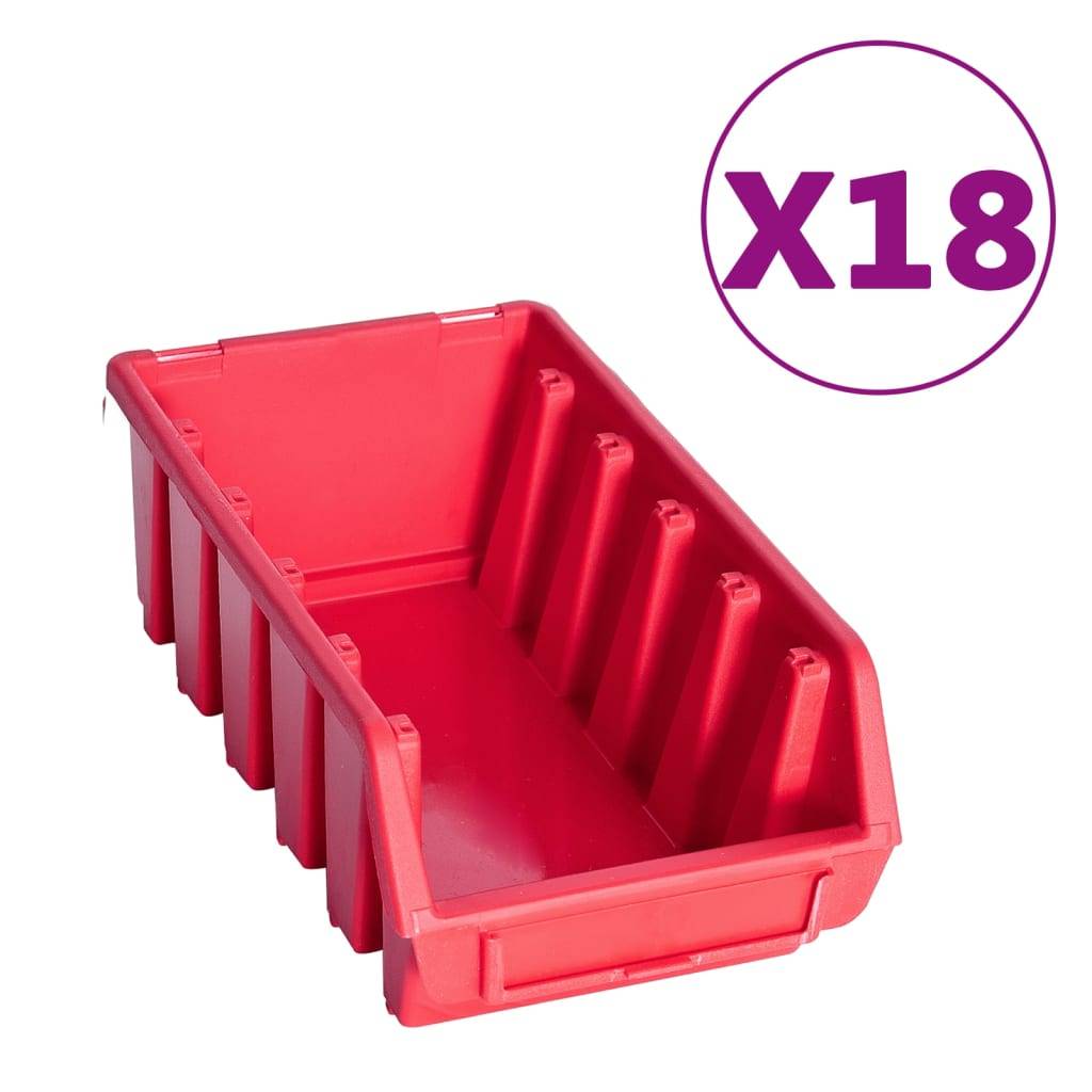 Helloshop26 - Kit de bacs de stockage et panneaux muraux 103 pièces rouge et noir - Imagen 3