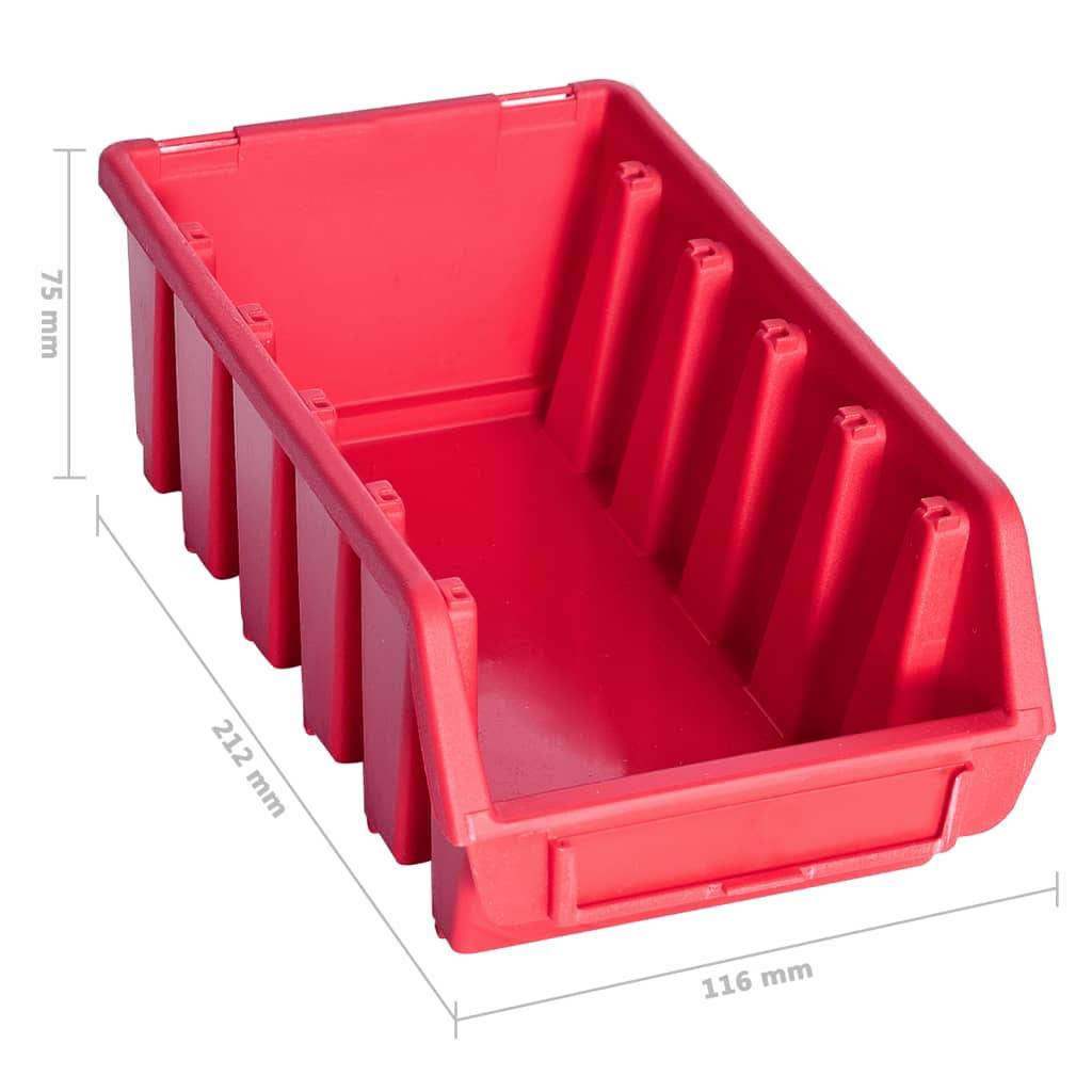 Helloshop26 - Kit de bacs de stockage et panneaux muraux 103 pièces rouge et noir - Imagen 8