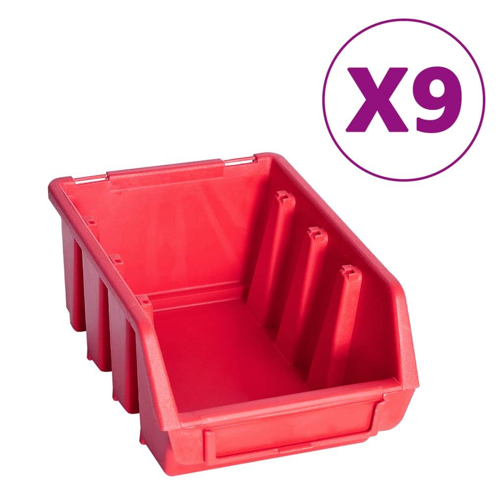 Helloshop26 - Kit de bacs de stockage et panneaux muraux 103 pièces rouge et noir - Imagen 2