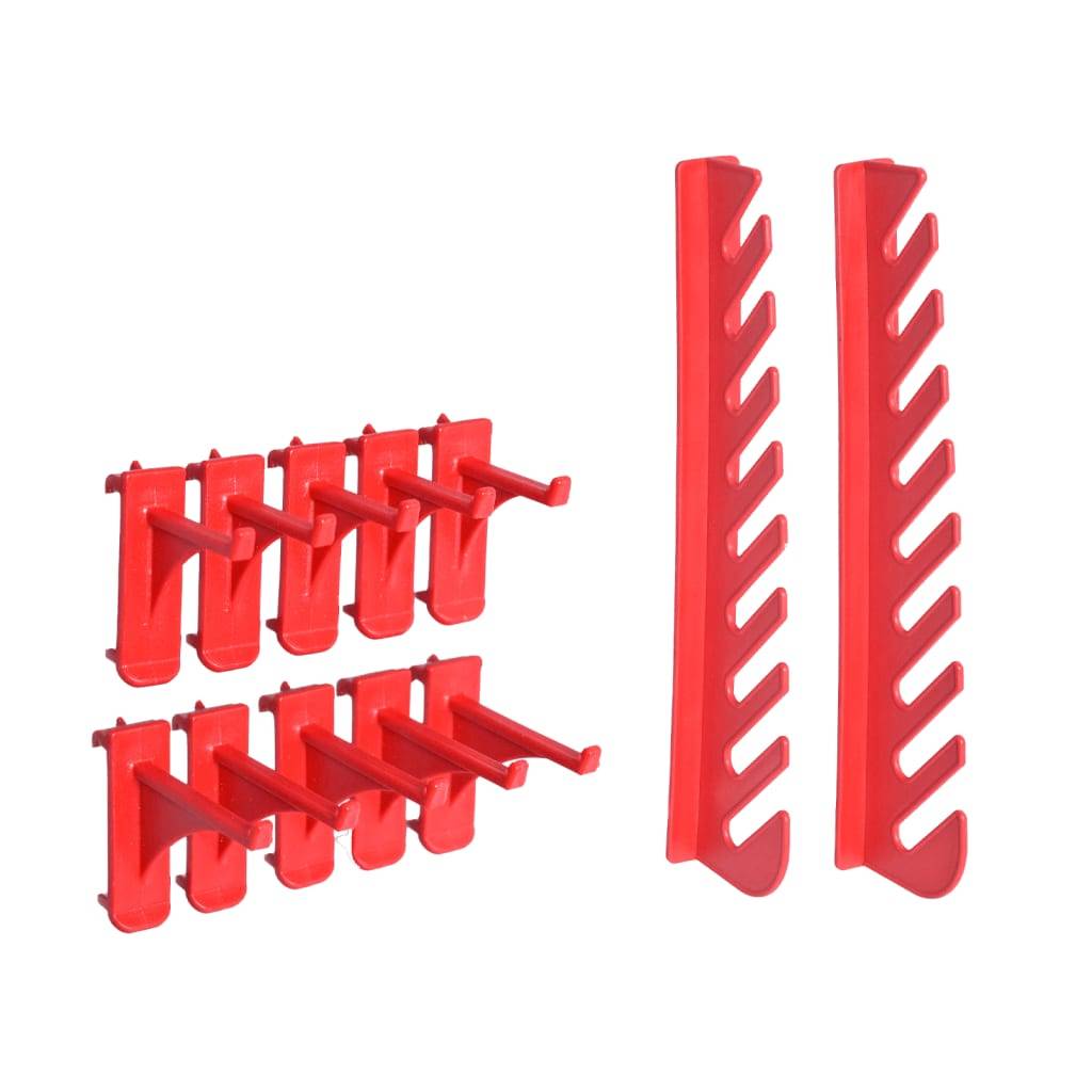 Helloshop26 - Kit de bacs de stockage et panneaux muraux 103 pièces rouge et noir - Imagen 5