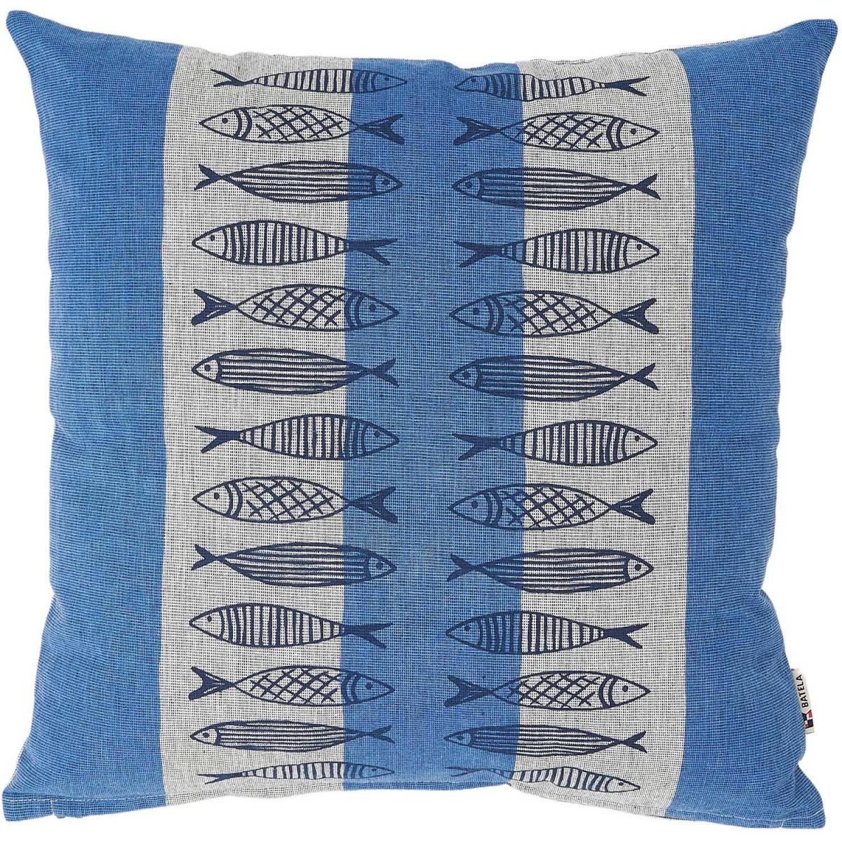 Batela - Coussin en coton Sea 45 x 45 cm Poissons Batela - Imagen 1