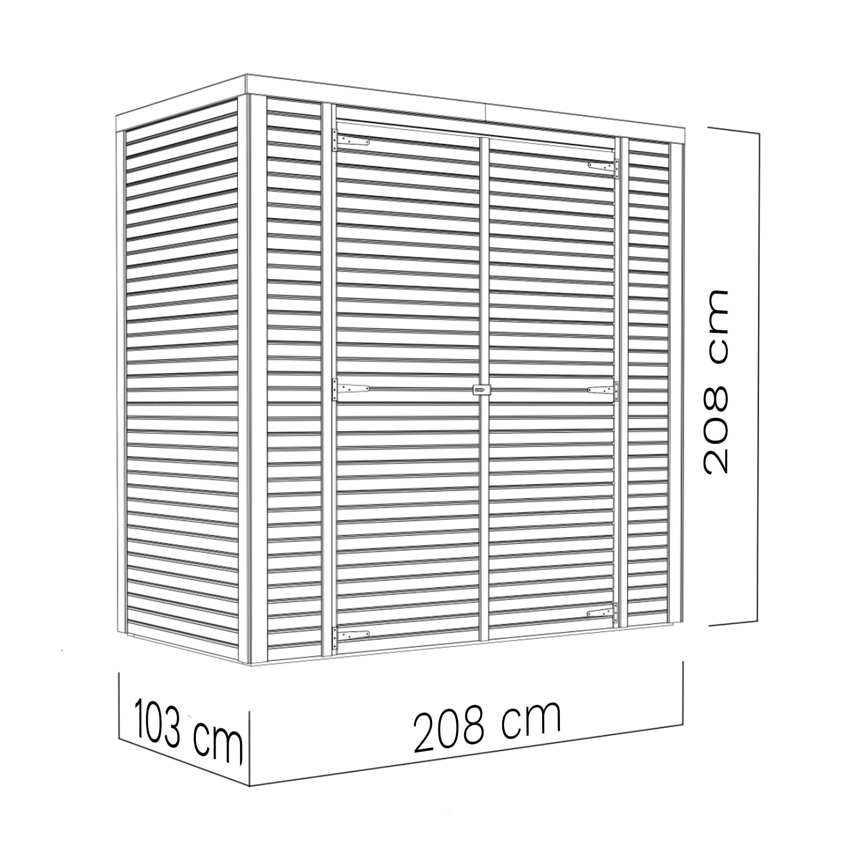 Abri de jardin bois Bertilo Fineline 18mm 2,13m² - Image 3