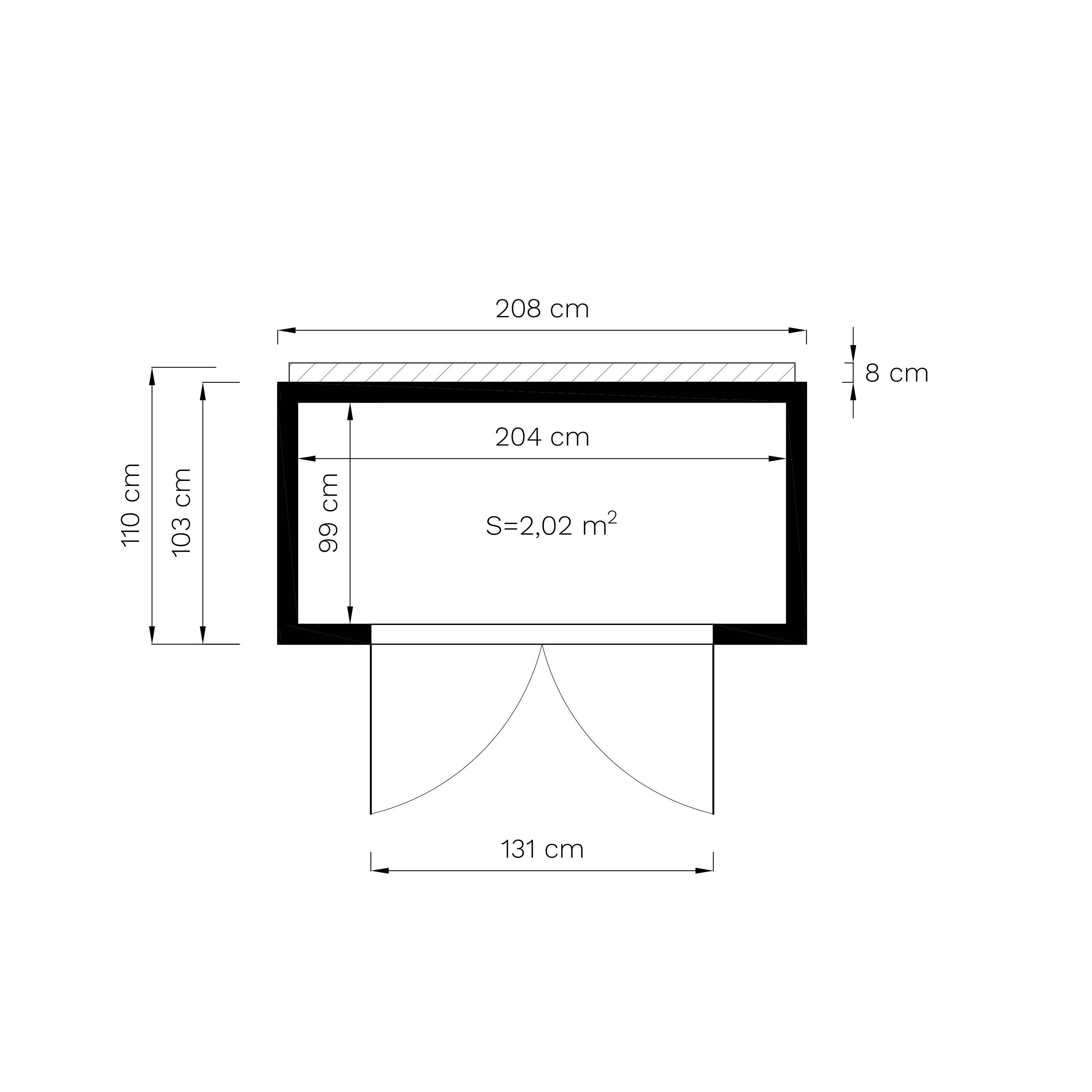 Abri de jardin bois Bertilo Fineline 18mm 2,13m² - Image 4