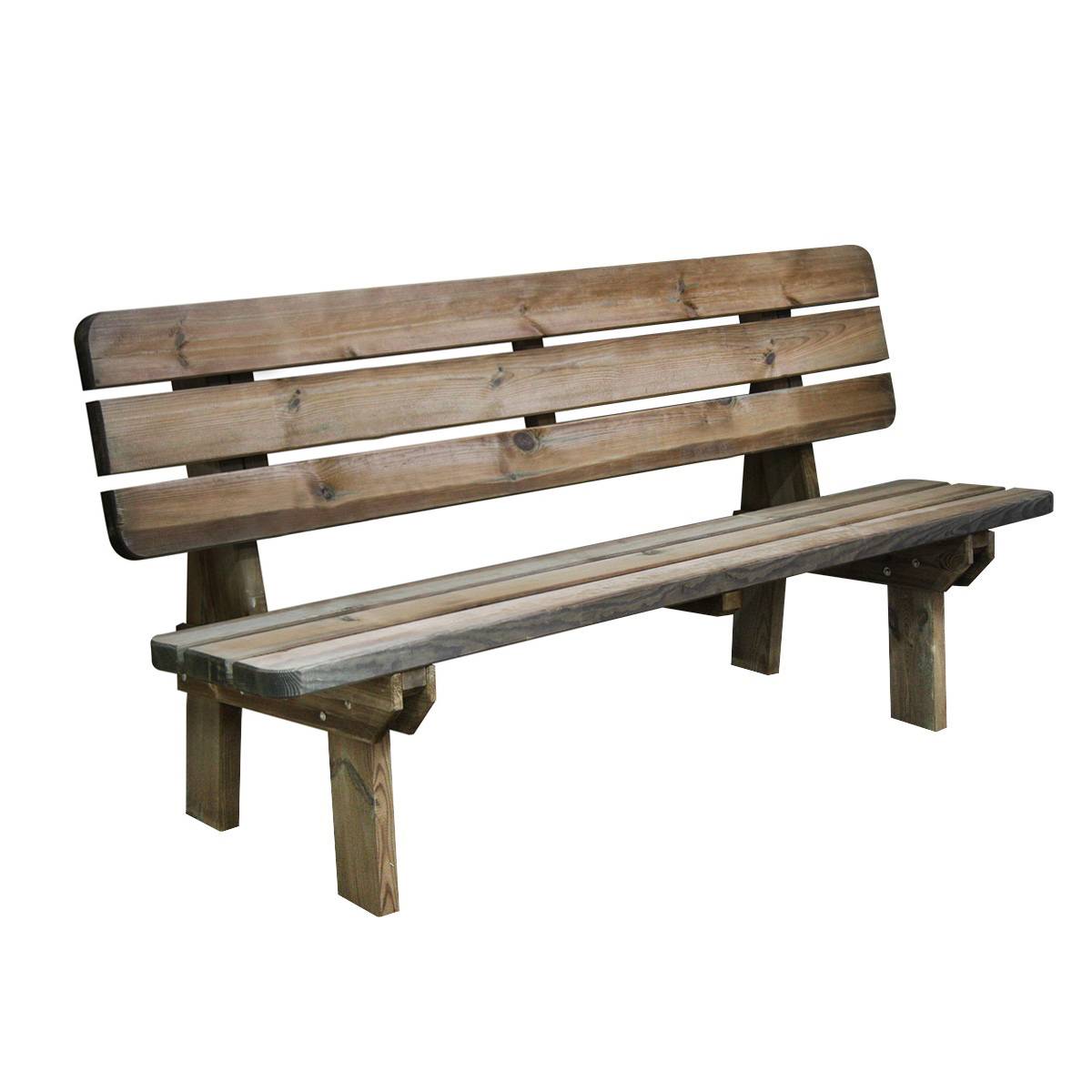 Banc de jardin 4 places en bois Rambouillet - Cémonjardin - Image 1