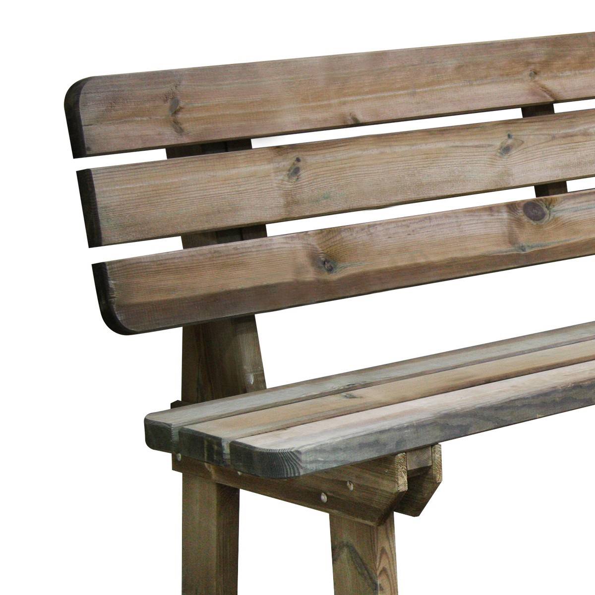 Banc de jardin 4 places en bois Rambouillet - Cémonjardin - Image 5