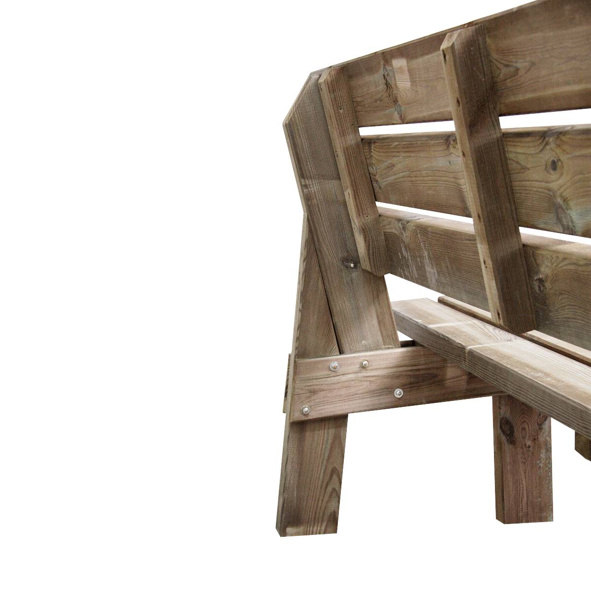 Banc de jardin 4 places en bois Rambouillet - Cémonjardin - Image 3