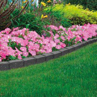 Ribimex - Bordure de jardin grise 120x7x8cm - Image 2