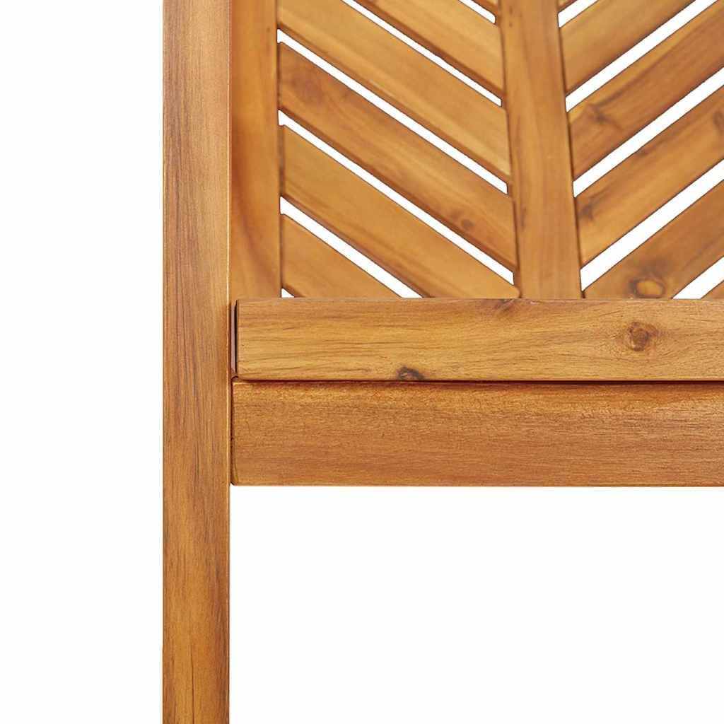 Ensemble de salle à manger jardin bois d'acacia massif huilé marron 150 x 90 x 74 cm (5 pièces), Poids :69.4kg - PANGIVO - Image 8