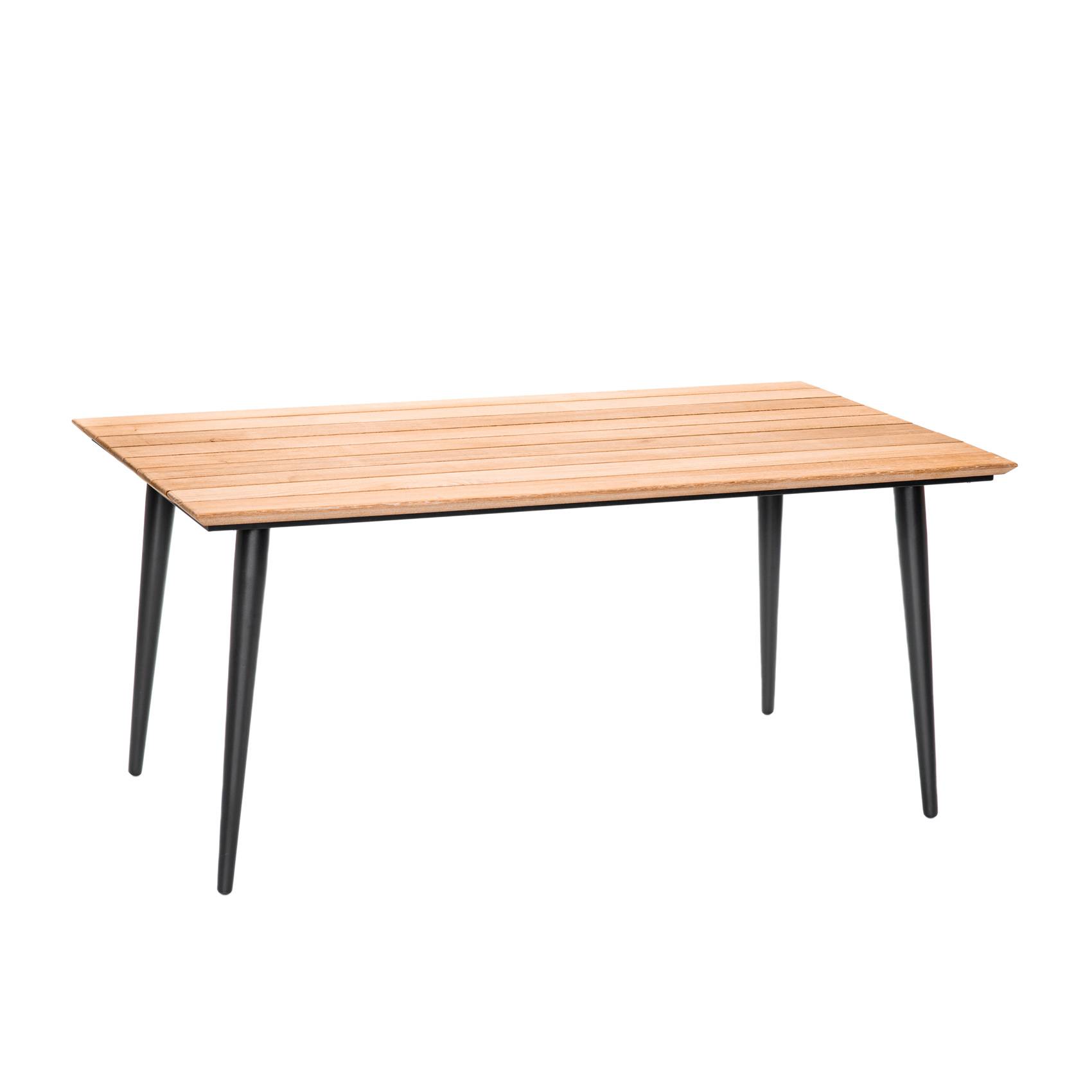 Table de jardin esprit indus - JARDILINE - Bois - Noir - Image 2