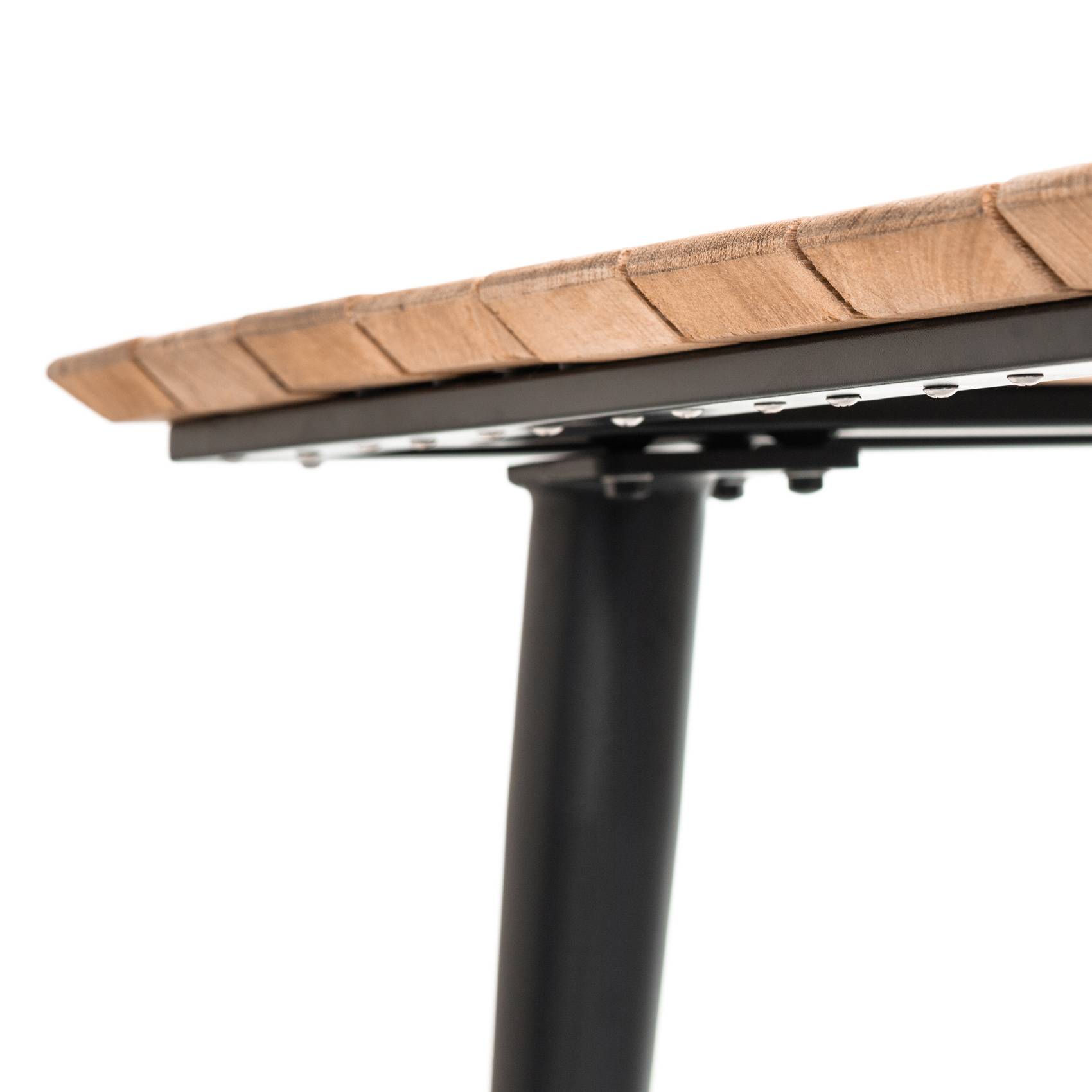 Table de jardin esprit indus - JARDILINE - Bois - Noir - Image 4
