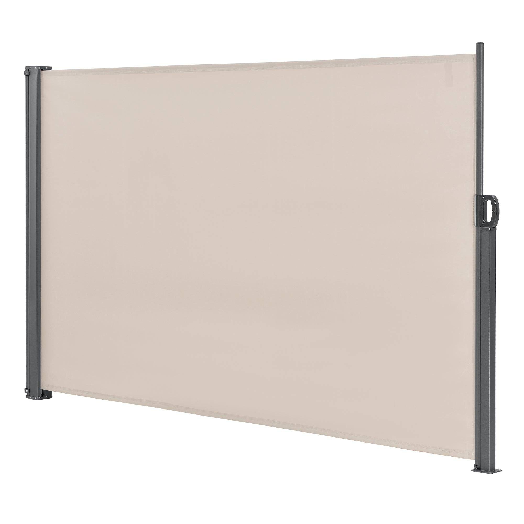 Helloshop26 - Brise-soleil baldaquin garde-vue pare-soleil métal et polyester 180 x 300 cm beige - Imagen 1