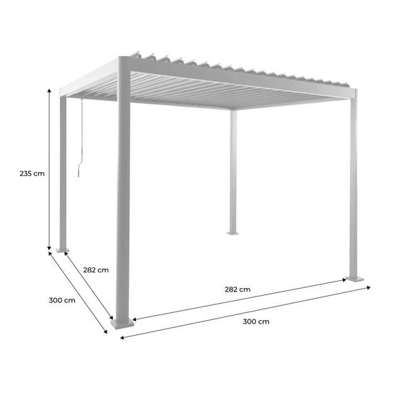 Pergola bioclimatique anthracite aluminium et acier lames orientables 3x3m - Imperial | sweeek - Image 4