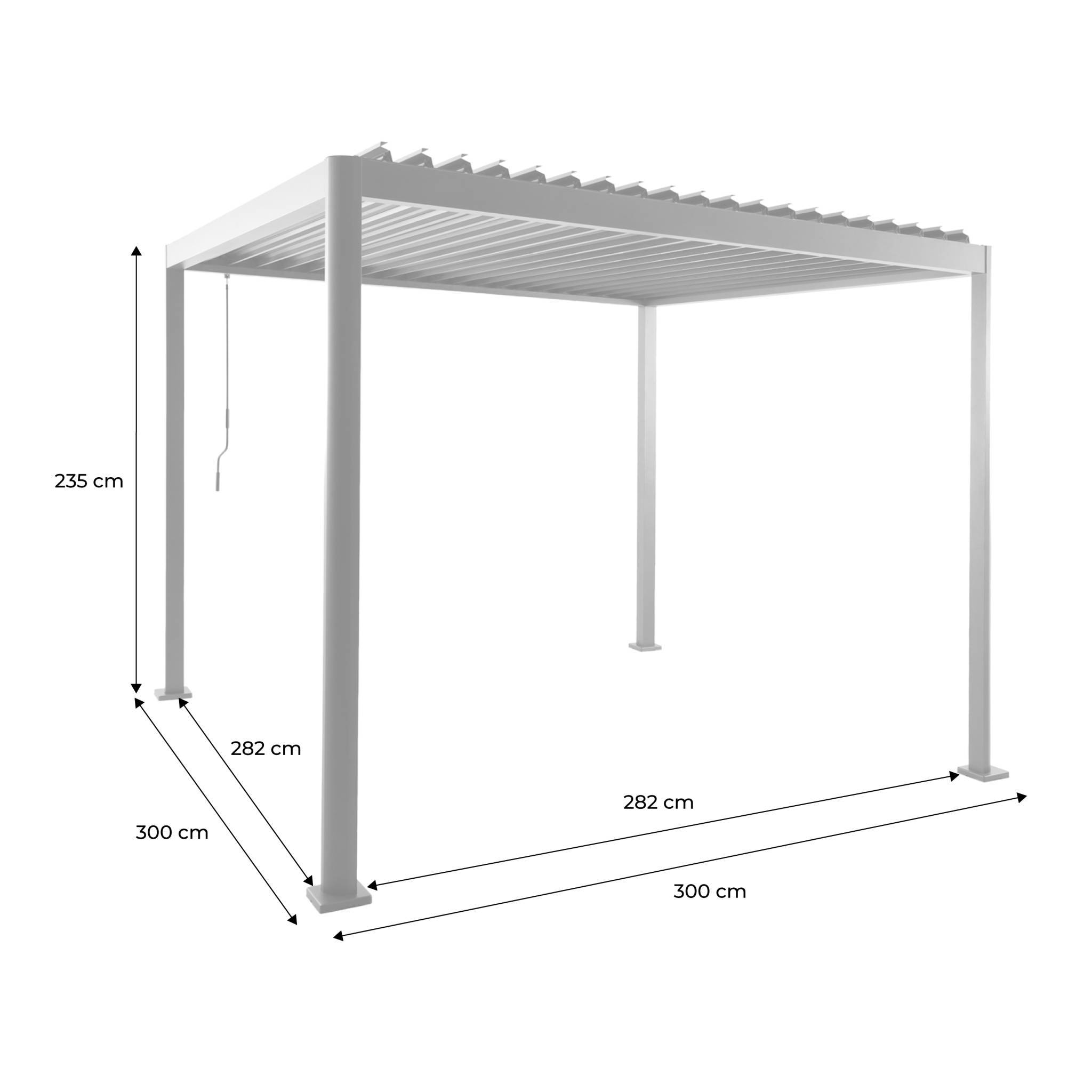 Pergola bioclimatique anthracite aluminium et acier lames orientables 3x3m - Imperial | sweeek - Image 4