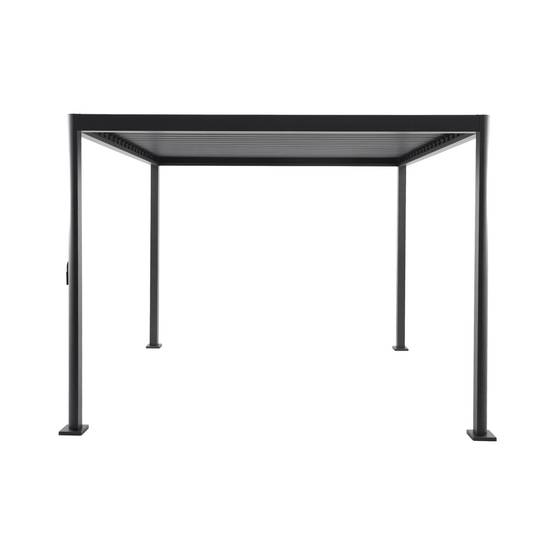 Pergola bioclimatique anthracite aluminium et acier lames orientables 3x3m - Imperial | sweeek - Image 3
