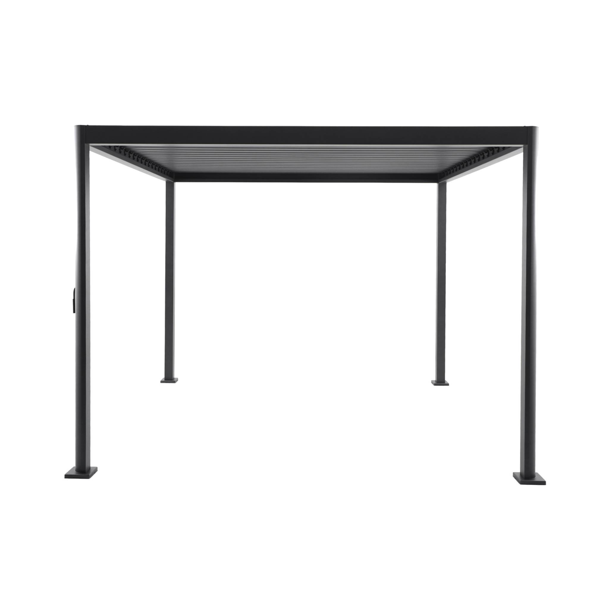 Pergola bioclimatique anthracite aluminium et acier lames orientables 3x3m - Imperial | sweeek - Image 3
