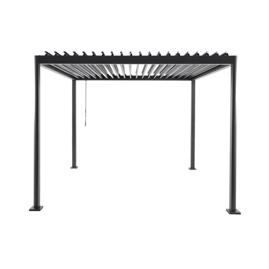 Pergola bioclimatique anthracite aluminium et acier lames orientables 3x3m - Imperial | sweeek - Image 5