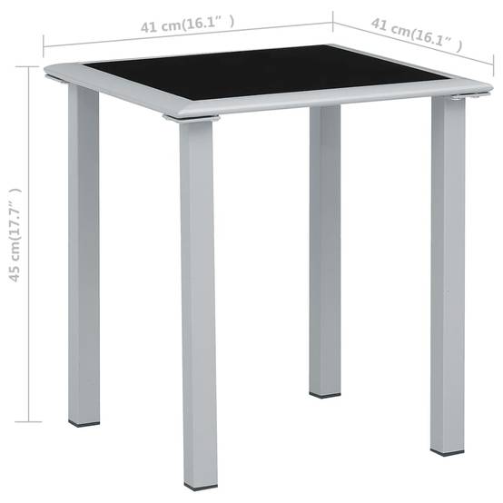 Lot de 2 chaises longues Aluminium Jardin avec table verre trempé Taupe - ComfortXL Outdoor Living - Image 10