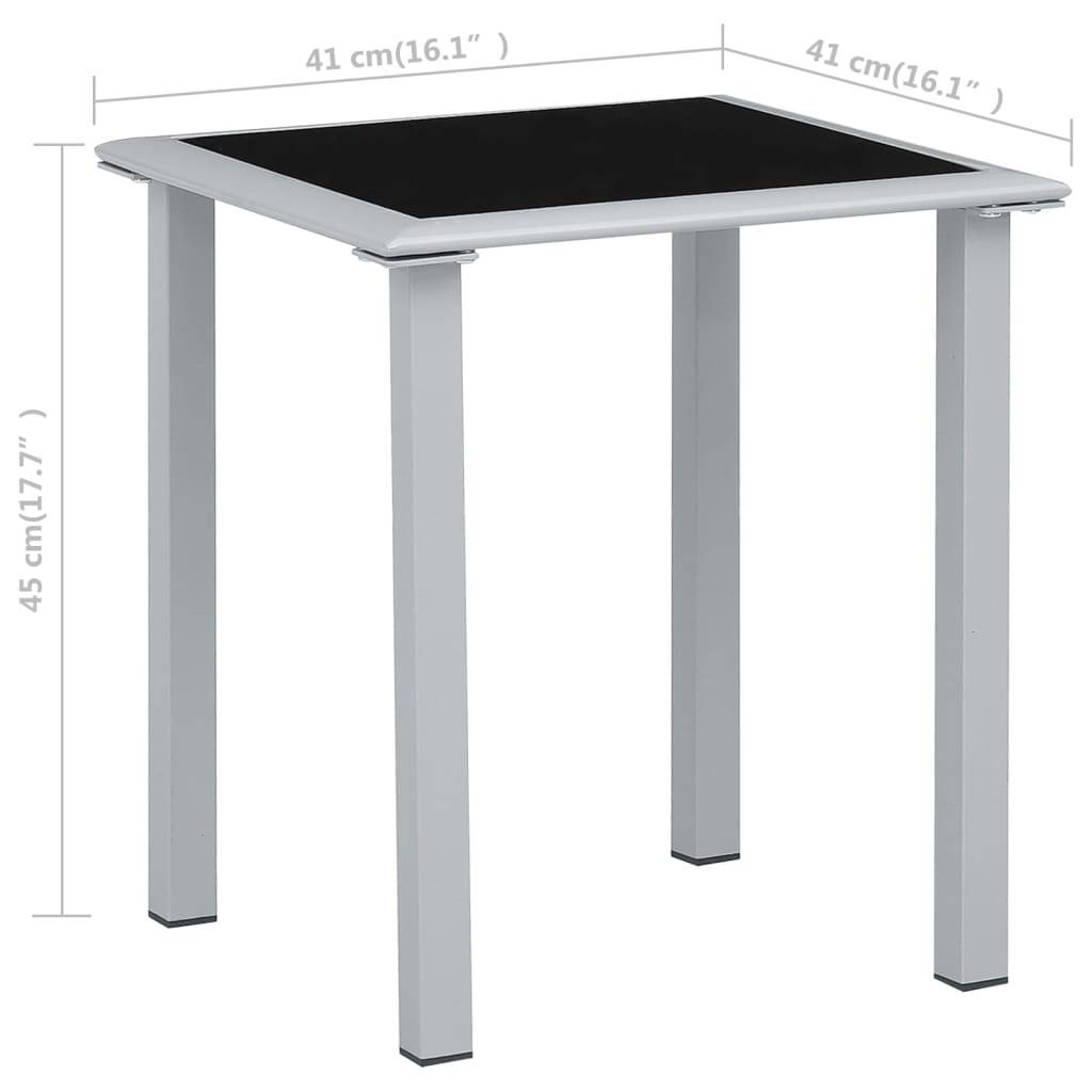Lot de 2 chaises longues Aluminium Jardin avec table verre trempé Taupe - ComfortXL Outdoor Living - Image 10