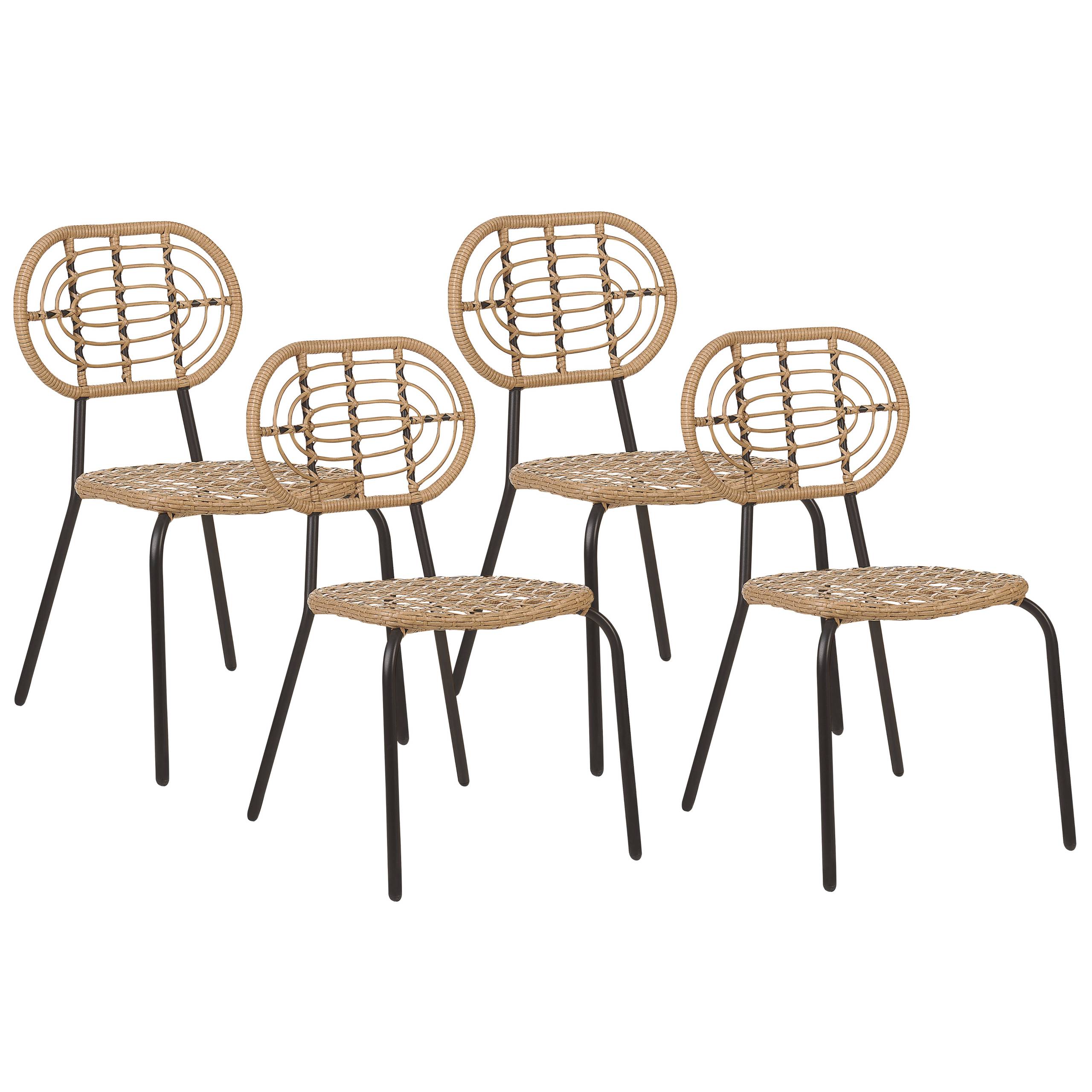 Beliani - Chaise de jardin Polyrotin Naturel PRATELLO - Beliani - Imagen 2