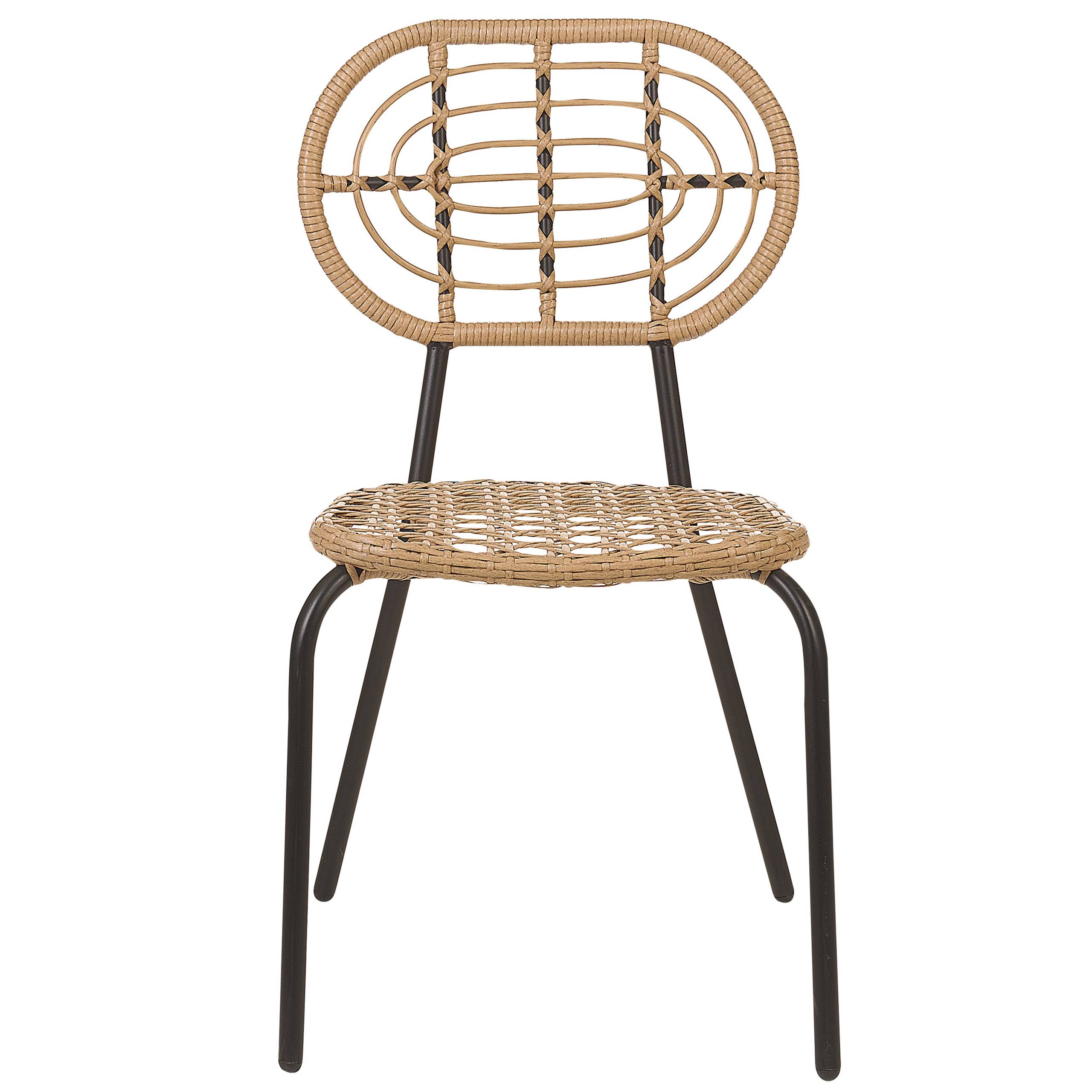 Beliani - Chaise de jardin Polyrotin Naturel PRATELLO - Beliani - Imagen 6
