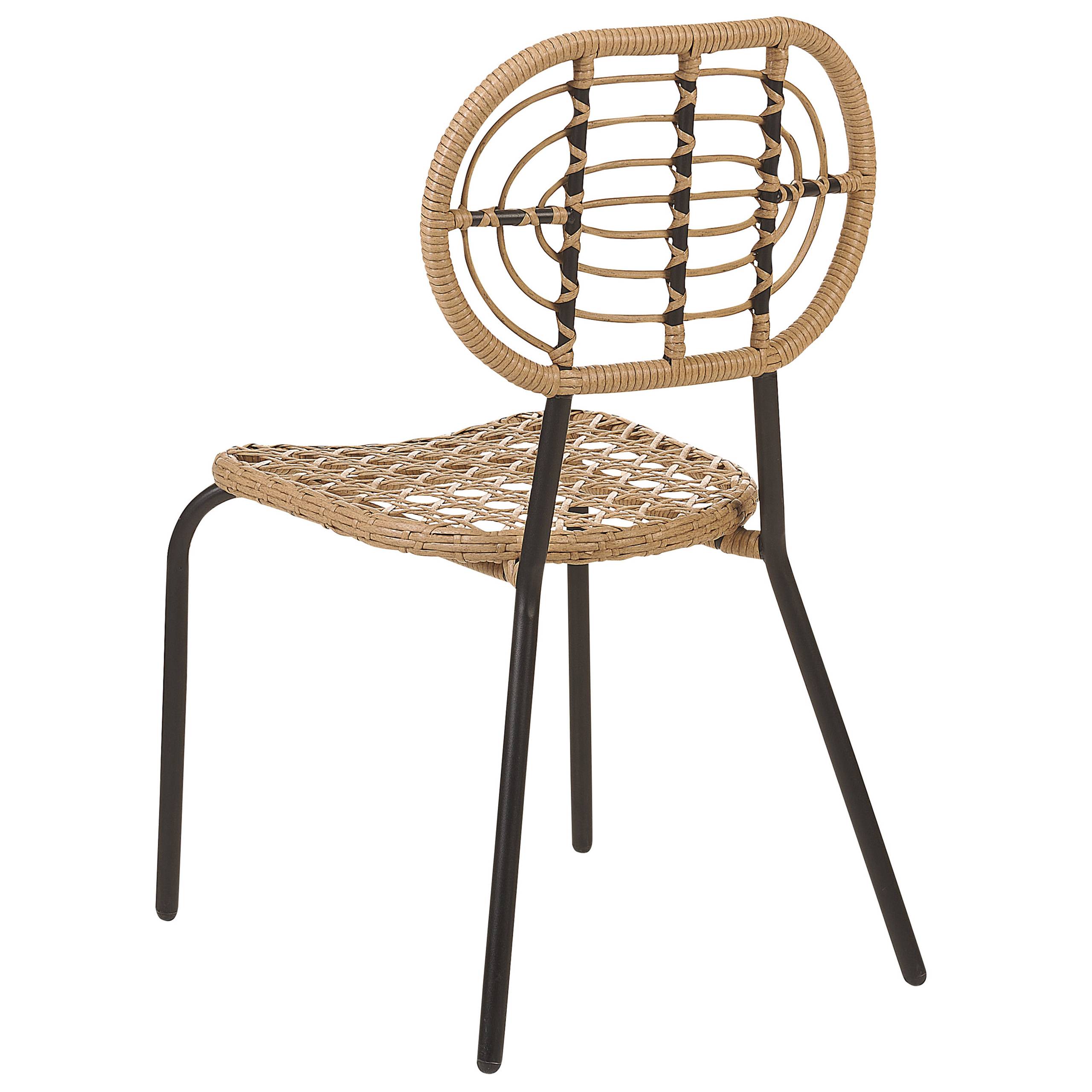Beliani - Chaise de jardin Polyrotin Naturel PRATELLO - Beliani - Imagen 7