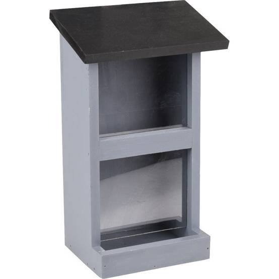 Mangeoire silo Womba maison grise 25 cm pour oiseaux - Image 2
