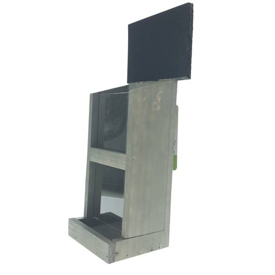 Mangeoire silo Womba maison grise 25 cm pour oiseaux - Image 5
