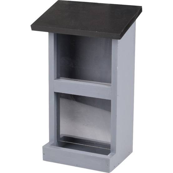 Mangeoire silo Womba maison grise 25 cm pour oiseaux - Image 1