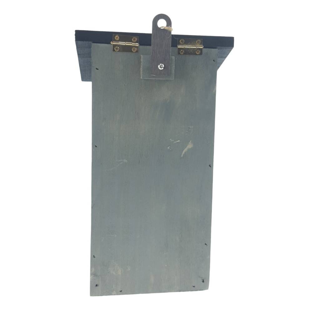 Mangeoire silo Womba maison grise 25 cm pour oiseaux - Imagen 6