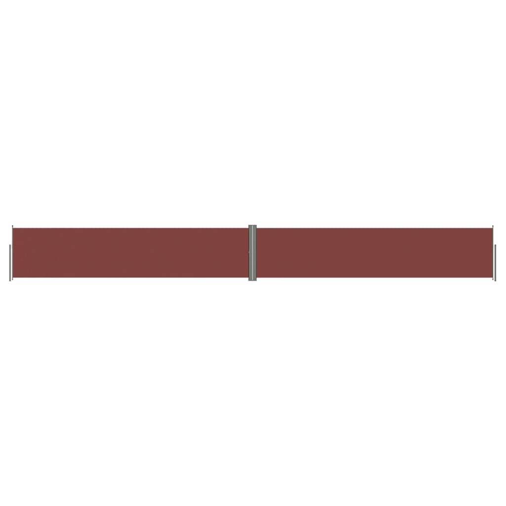 Helloshop26 - Auvent paravent store brise-vue latéral rétractable de patio jardin terrasse balcon protection visuelle écran 140 x 1200 cm marron - Imagen 1
