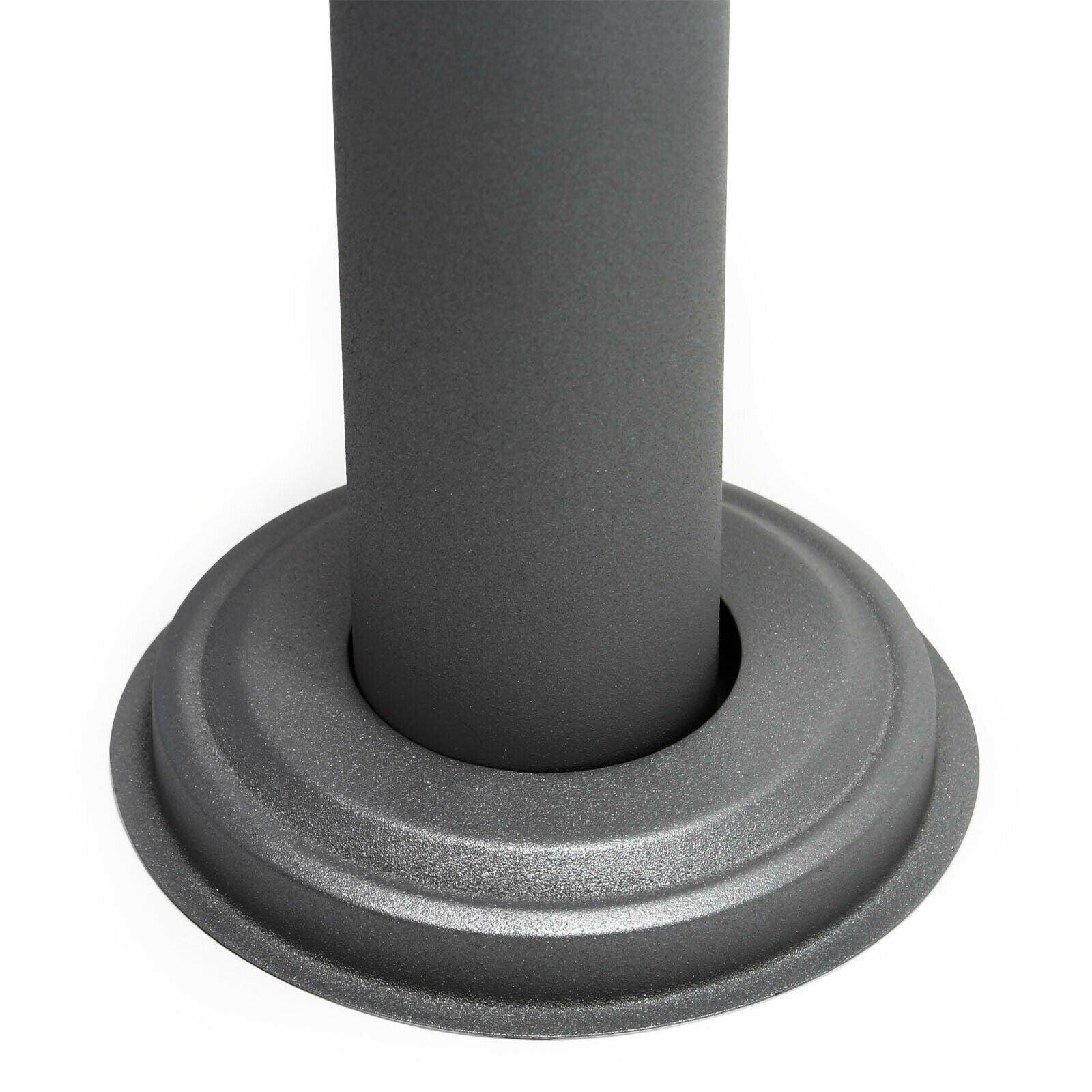 Helloshop26 - Bloc 6 boites aux lettres 2x3 compartiments superposé pied de support acier galvanisé anthracite - Imagen 4