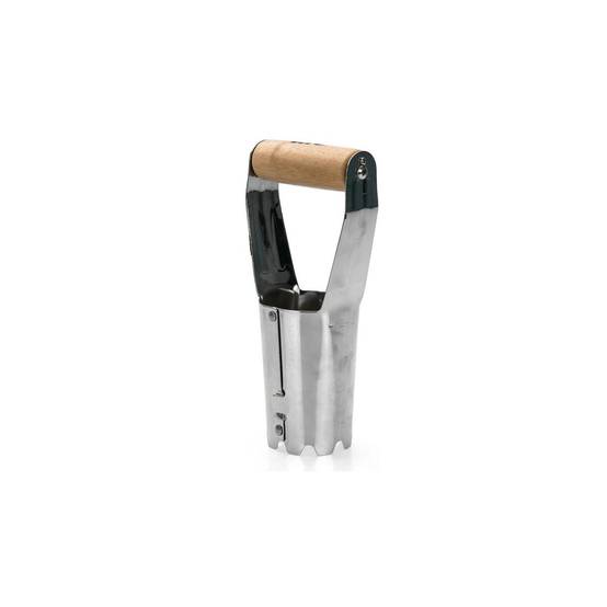 Plantoir à bulbes 230mm Outil de jardin Manche bois Inox Haute qualité VITO - Image 1
