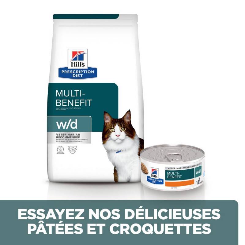 CROQUETTES CHAT ADULT PRESCRIPTION DIETS W/D MULTI BENEFIT - HILL'S 3 kg - Image 3