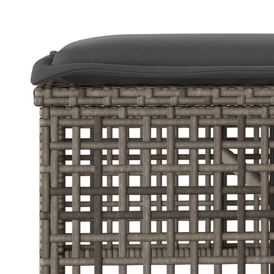 Salon de Jardin 4 Personnes Résine Tressée avec Table Relevable et Banc pour Terrasse Gris – ComfortXL Outdoor Living - Image 6