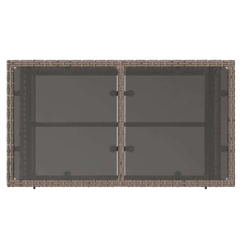 Salon de Jardin 4 Personnes Résine Tressée avec Table Relevable et Banc pour Terrasse Gris – ComfortXL Outdoor Living - Image 9
