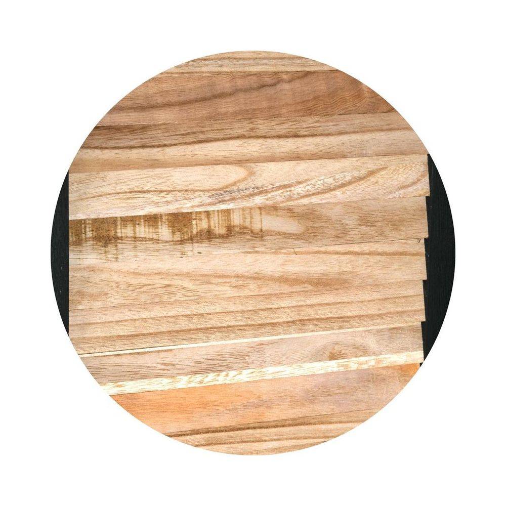 Aubry Gaspard - Paravent en bois noir et naturel 3 Panneaux - Imagen 2