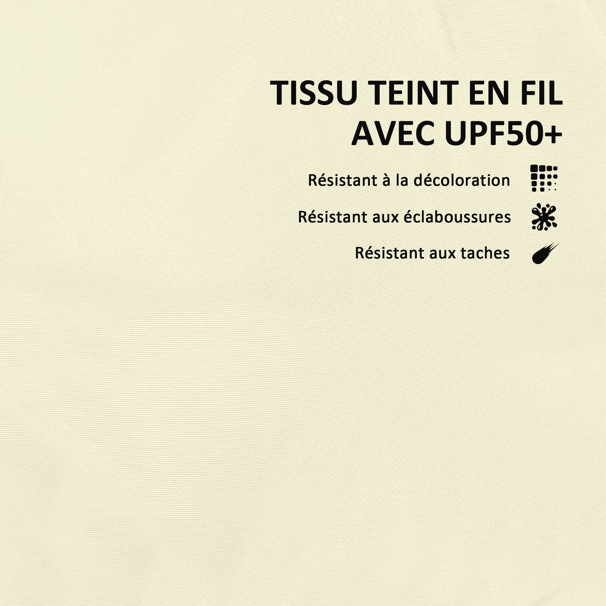 Ensemble de 2 coussins d'assise avec dossier, coussin d'assise et de dossier extérieur et intérieur, crème - Image 7