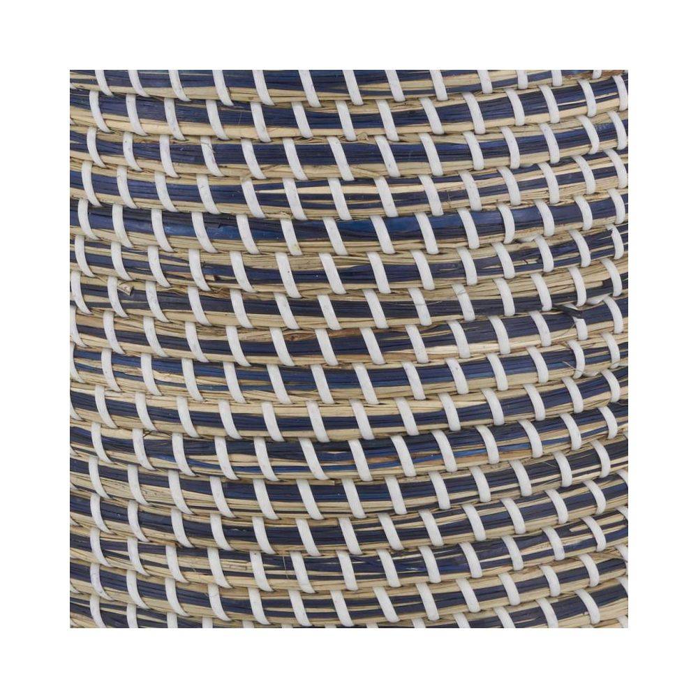 Aubry Gaspard - Pied de lampe en jonc naturel et bleu - Imagen 3