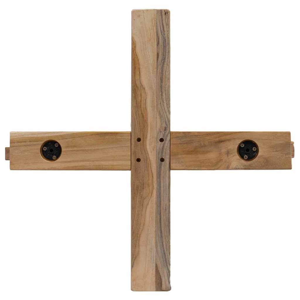 Sapin de Noël en bois de teck massif décoration rustique pour salon 150 cm – ComfortXL Outdoor Living - Image 8