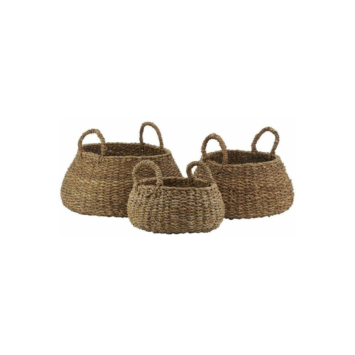Aubry Gaspard - Corbeilles rondes en jonc de mer (Lot de 3) - Imagen 1