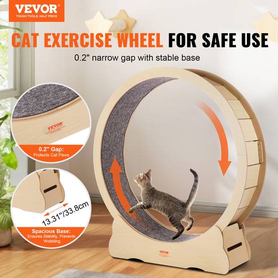 VEVOR Roue d'exercice pour chat 1320mm, tapis roulant amovible, pour course et entraînement en intérieur. - Image 2