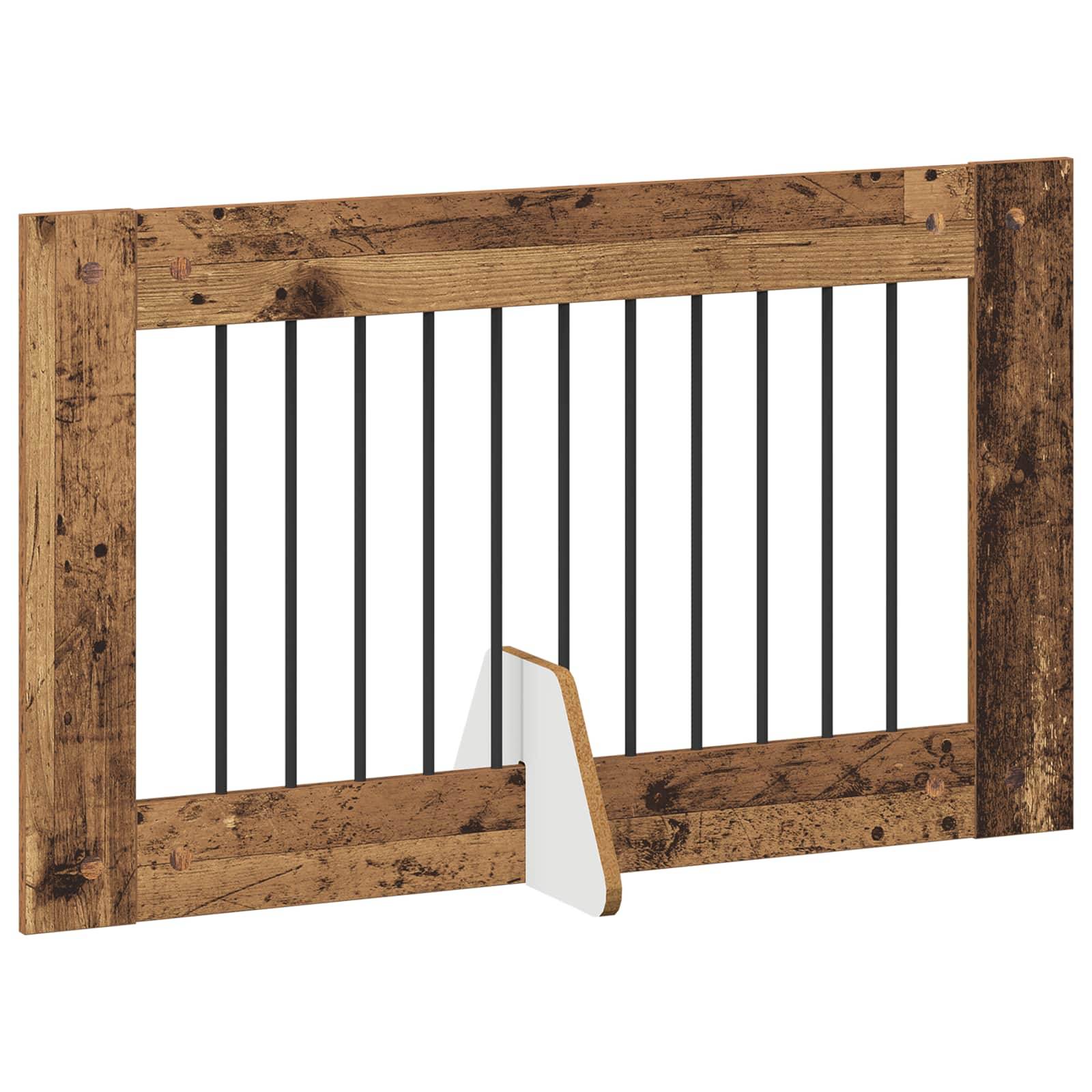 Barrière pour chien bois d'ingénierie bois ancien 401 x 34 x 60 cm - PANGIVO - Image 5