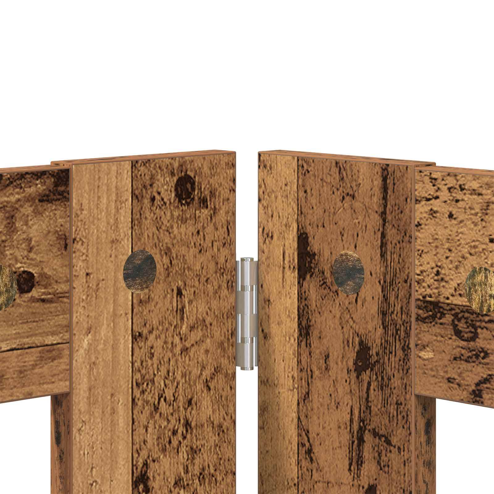 Barrière pour chien bois d'ingénierie bois ancien 401 x 34 x 60 cm - PANGIVO - Image 6