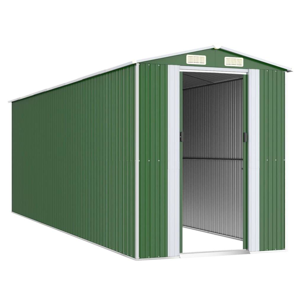 PANGIVO - Abri de jardin avec double porte coulissante - Acier galvanisé - Vert 192x606x223 cm - Surface au sol 11,64m² - PANGIVO - Image 3