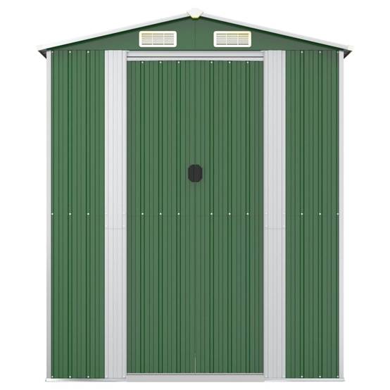 PANGIVO - Abri de jardin avec double porte coulissante - Acier galvanisé - Vert 192x606x223 cm - Surface au sol 11,64m² - PANGIVO - Image 4