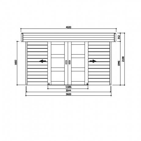 Abri de jardin STOCKHOLM en bois 8,36 m², Plancher Non - Imagen 4