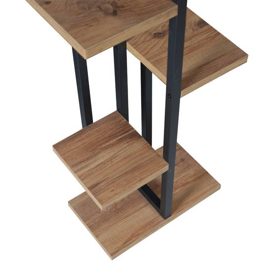 Support de plantes à 5 niveaux 120 x 34 x 21 cm effet noyer / noir - Image 4