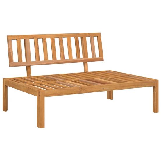 Salon de Jardin Palette 4pcs Bois d'Acacia à Lattes Modulable avec Table pour Terrasse Brun Huilé – ComfortXL Outdoor Living - Image 4