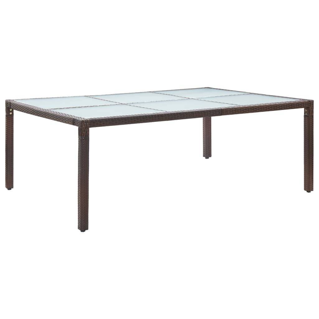 ComfortXL - Grande Table à Manger de Jardin Ovale en Résine Tressée Marron pour 8-10 Personnes, 200x150 cm – ComfortXL Outdoor Living